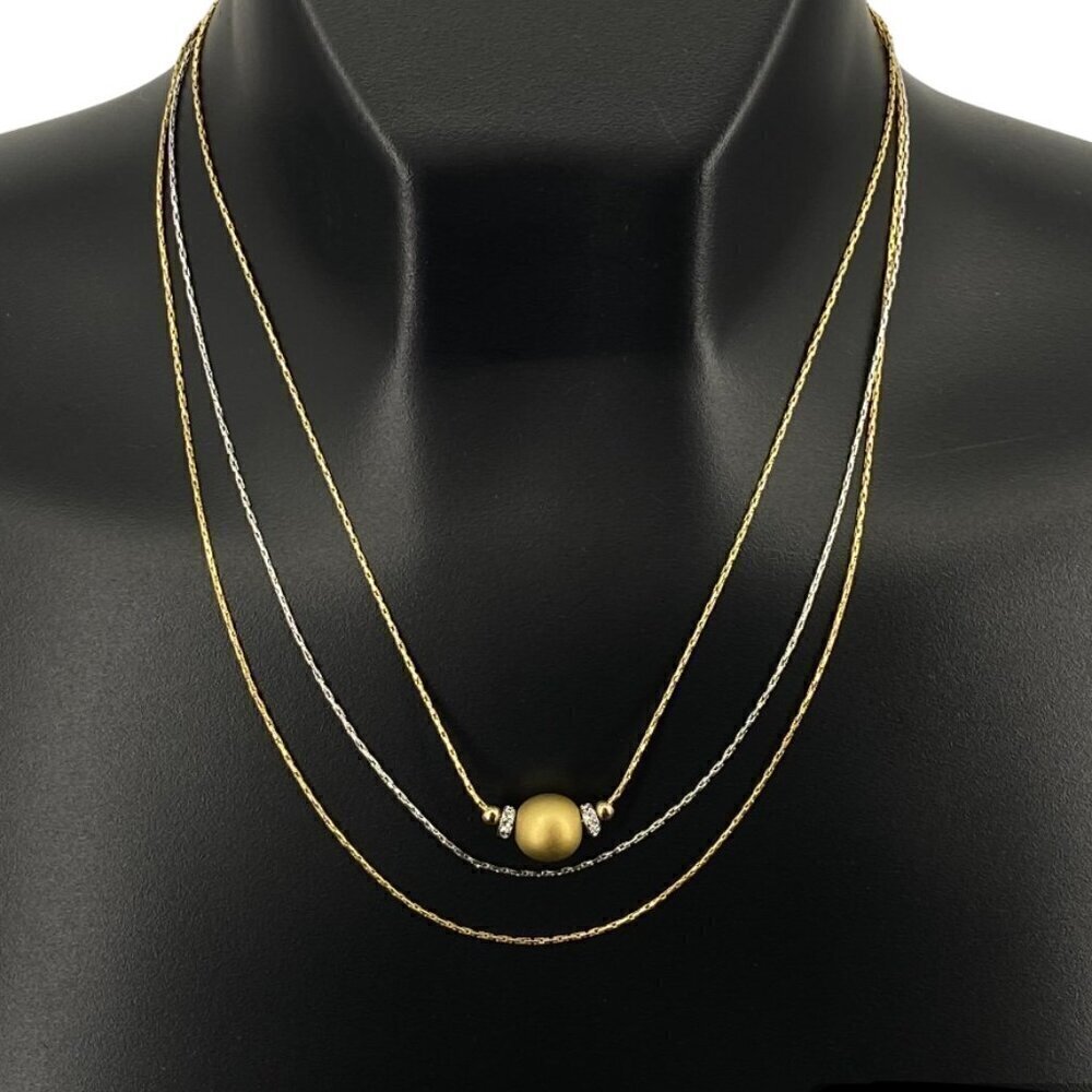 Fifth Avenue Layered Gold & Silver Pearl Necklace​​​